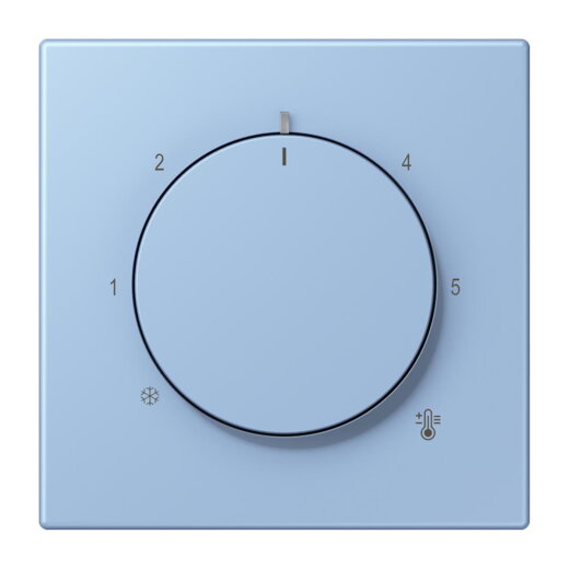Jung Abdeckung für Raumtemperaturregler-Einsätze, Thermoplast lackiert, Serie LS, outremer moyen LC1749BF207