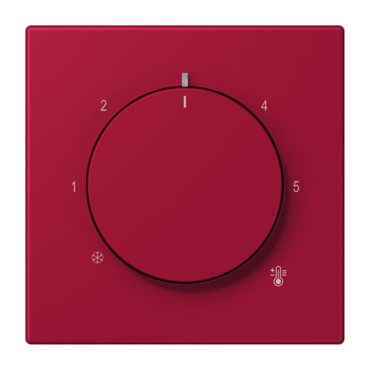 Jung Abdeckung für Raumtemperaturregler-Einsätze, Thermoplast lackiert, Serie LS, rouge carmin LC1749BF229