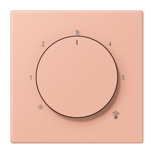 Jung Abdeckung für Raumtemperaturregler-Einsätze, Thermoplast lackiert, Serie LS, rose clair LC1749BF231