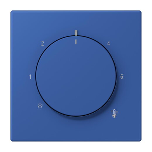 Jung Abdeckung für Raumtemperaturregler-Einsätze, Thermoplast lackiert, Serie LS, bleu outremer 59 LC1749BF253