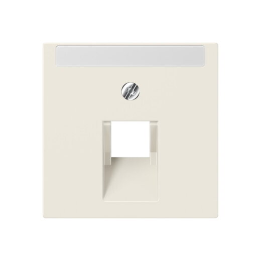 Jung Abdeckung für IAE/UAE-Anschlussdosen 1 x 8-polig, mit Schriftfeld, Thermoplast, Serie AS, weiß A569-1NAPLUA