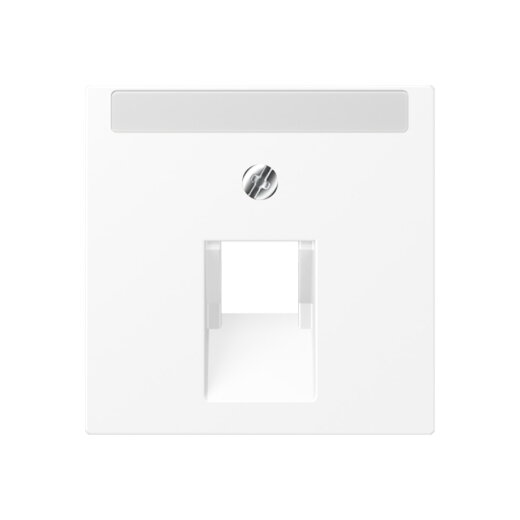 Jung Abdeckung für IAE/UAE-Anschlussdosen 1 x 8-polig, mit Schriftfeld, Thermoplast lackiert, Serie A, schneeweiß matt A569-1NAPLUAWWM