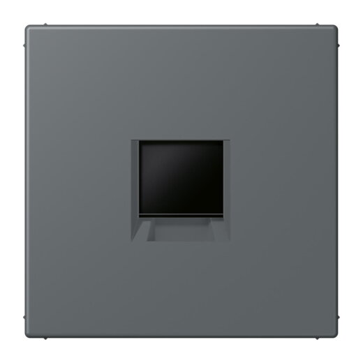 Jung Abdeckung (gerastet) für Modular-Jack-Steckbuchsen 1fach, Serie LS, gris foncé 31 LC1969-1WE202