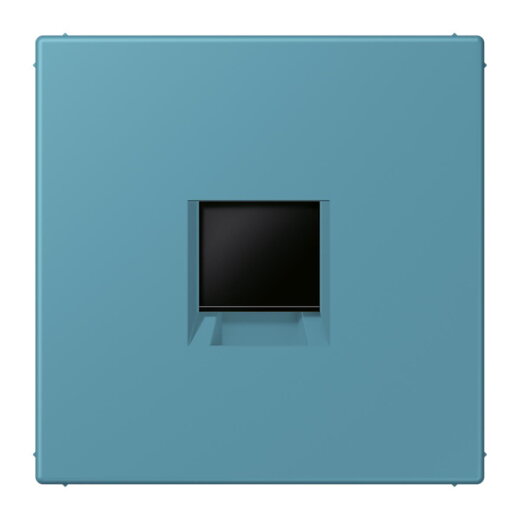 Jung Abdeckung (gerastet) für Modular-Jack-Steckbuchsen 1fach, Serie LS, céruléen vif LC1969-1WE212