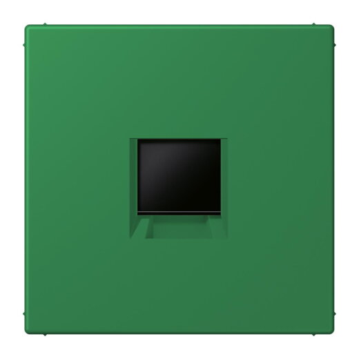 Jung Abdeckung (gerastet) für Modular-Jack-Steckbuchsen 1fach, Serie LS, vert foncé LC1969-1WE219