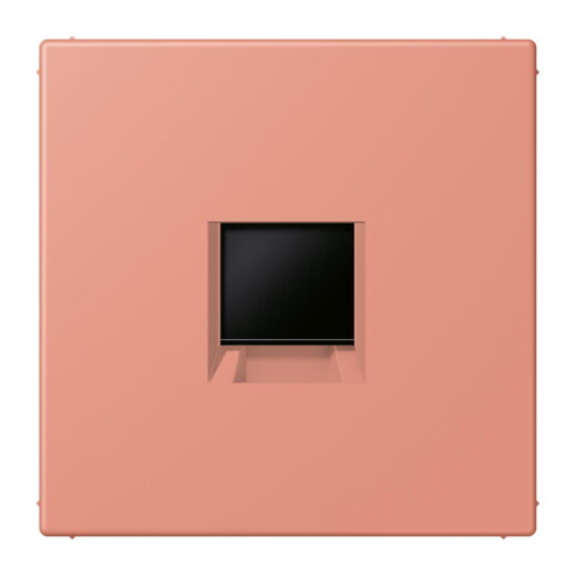 Jung Abdeckung (gerastet) für Modular-Jack-Steckbuchsen 1fach, Serie LS, locre rouge moyen LC1969-1WE233