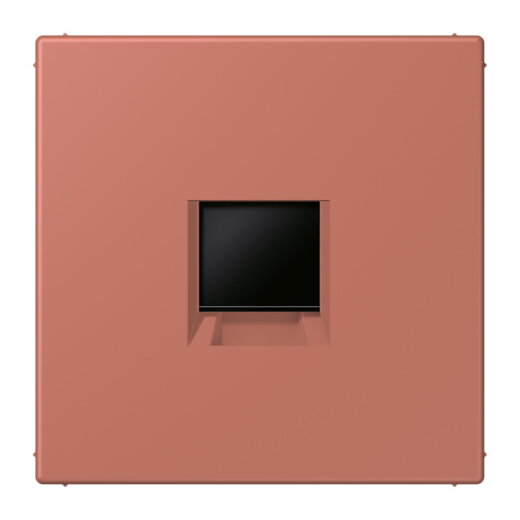 Jung Abdeckung (gerastet) für Modular-Jack-Steckbuchsen 1fach, Serie LS, terre sienne brique LC1969-1WE236