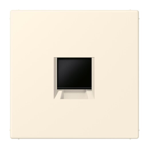 Jung Abdeckung (gerastet) für Modular-Jack-Steckbuchsen 1fach, Serie LS, blanc ivoire LC1969-1WE245