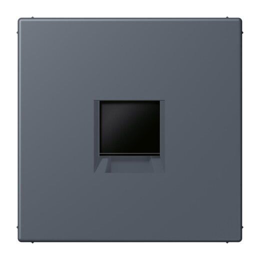 Jung Abdeckung (gerastet) für Modular-Jack-Steckbuchsen 1fach, Serie LS, gris fonce 59 LC1969-1WE262