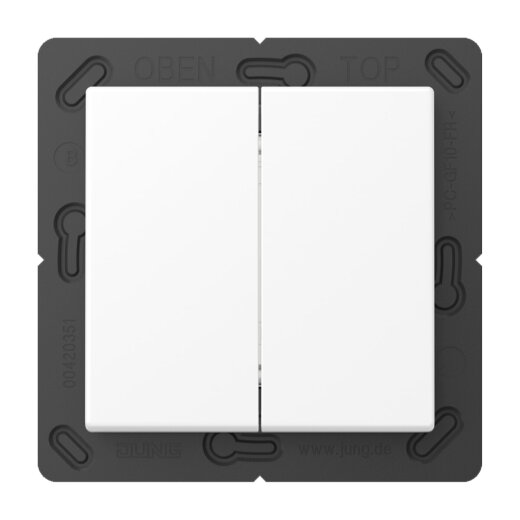 Jung Bluetooth® Low Energy Funk-Wandsender 4-kanalig, Serie A, schneeweiß matt BLEA595WWM