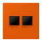 Jung Abdeckung (gerastet) für Modular-Jack-Steckbuchsen 2fach, Serie LS, orange vif LC1969-2WE260