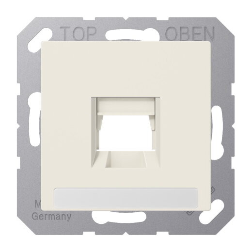 Jung Abdeckung (gerastet) für Modular-Jack-Steckbuchsen 1fach, Serie AS, weiß A1569-1NAWE