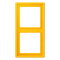 Jung Rahmen, 2-fach, LS 990, le jaune vif LC982263