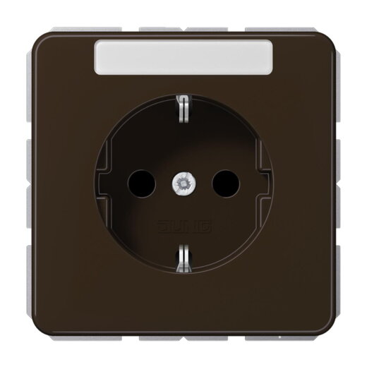 Jung SCHUKO Steckdose, 16 A 250 V ~, SAFETY+, Duroplast, Serie CD, braun CD1520KINABR