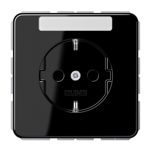 Jung SCHUKO Steckdose, 16 A 250 V ~, SAFETY+, Duroplast, Serie CD, schwarz CD1520KINASW