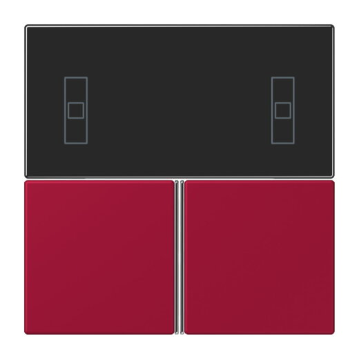 Jung Tastensatz 3fach, F40 Raumcontroller, Serie LS, rouge carmin LC4093TSA229