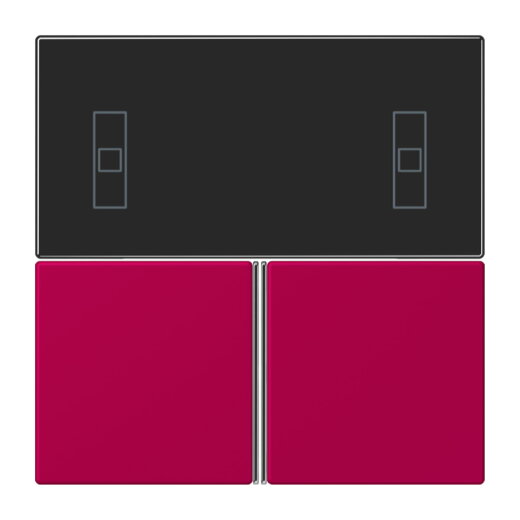 Jung Tastensatz 3fach, F40 Raumcontroller, Serie LS, rouge rubia LC4093TSA230