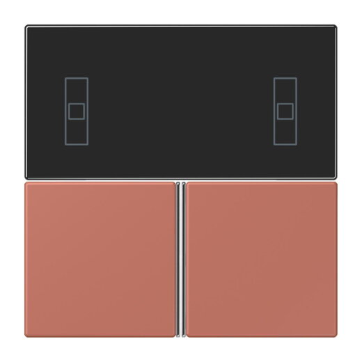 Jung Tastensatz 3fach, F40 Raumcontroller, Serie LS, terre sienne brique LC4093TSA236