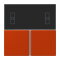 Jung Tastensatz 3fach, F40 Raumcontroller, Serie LS, rouge vermillon 59 LC4093TSA244