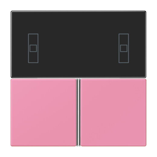 Jung Tastensatz 3fach, F40 Raumcontroller, Serie LS, rose vif LC4093TSA246