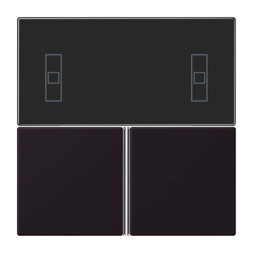 Jung Tastensatz 3fach, F40 Raumcontroller, Serie LS, noir divoire LC4093TSA248
