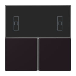 Jung Tastensatz 3fach, F40 Raumcontroller, Serie LS, noir...