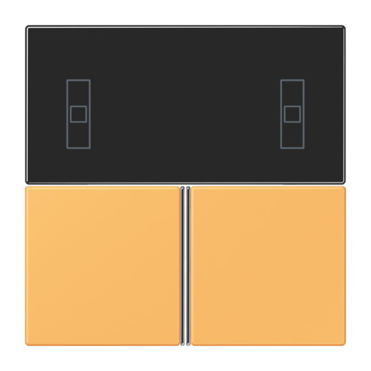 Jung Tastensatz 3fach, F40 Raumcontroller, Serie LS, ocre jaune clair LC4093TSA254
