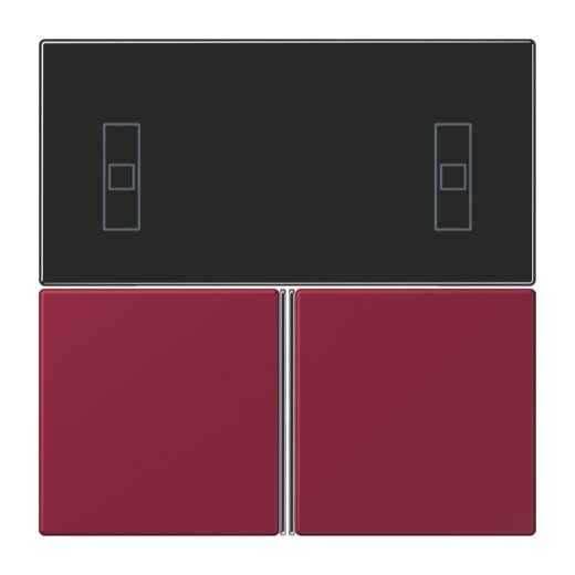 Jung Tastensatz 3fach, F40 Raumcontroller, Serie LS, le rubis LC4093TSA255