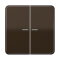 Jung HOME Taster 2fach, Duroplast, Serie CD, braun BTCD17102BR