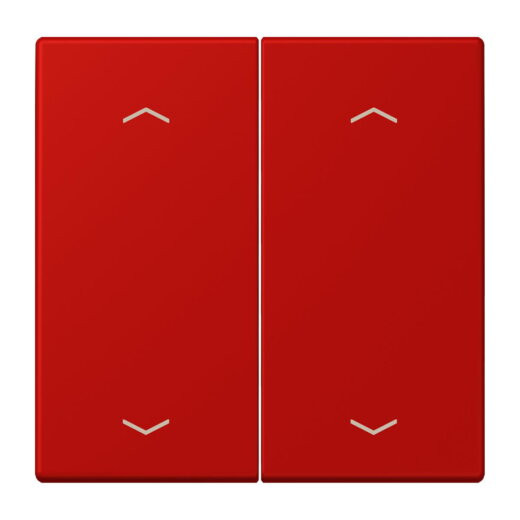 Jung Wippe, mit Pfeilsymbolen für Taster 2fach, Serie LS, rouge vermillon 31 LC102P227