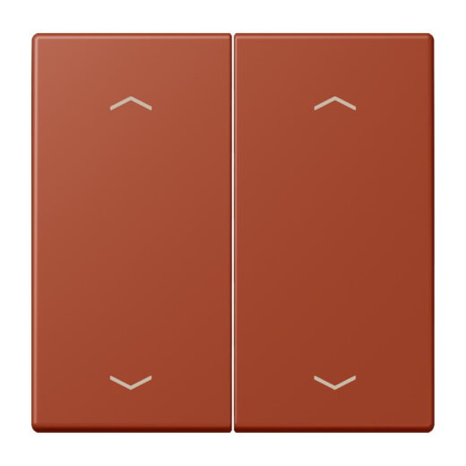 Jung Wippe, mit Pfeilsymbolen für Taster 2fach, Serie LS, locre rouge LC102P232