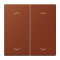 Jung Wippe, mit Pfeilsymbolen für Taster 2fach, Serie LS, terre sienne br?lée 59 LC102P247