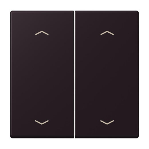 Jung Wippe, mit Pfeilsymbolen für Taster 2fach, Serie LS, noir divoire LC102P248