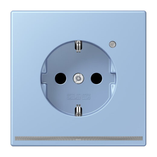 Jung SCHUKO Steckdose, 16 A 250 V ~, mit LED-Orientierungslicht, SAFETY+, Serie LS, outremer moyen LC1520-OLNW207