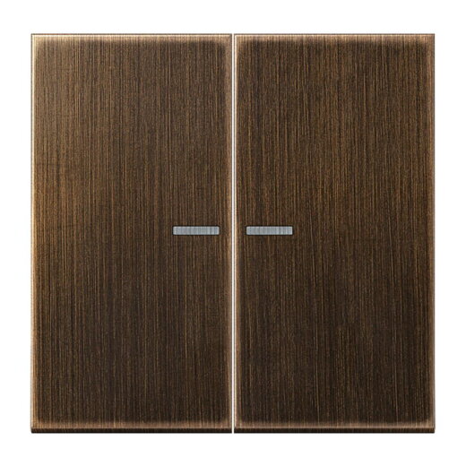 Jung HOME Taster 2fach, Messing, Serie LS, Messing antik BTME17102AT