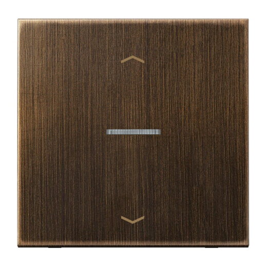 Jung HOME Taster 1fach, mit Pfeilsymbolen, Messing, Serie LS, Messing antik BTME17101PAT