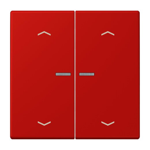 Jung HOME Taster 2fach, mit Pfeilsymbolen, Serie LS, rouge vermillon 31 BTLC17102P227