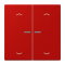 Jung HOME Taster 2fach, mit Pfeilsymbolen, Serie LS, rouge vermillon 31 BTLC17102P227