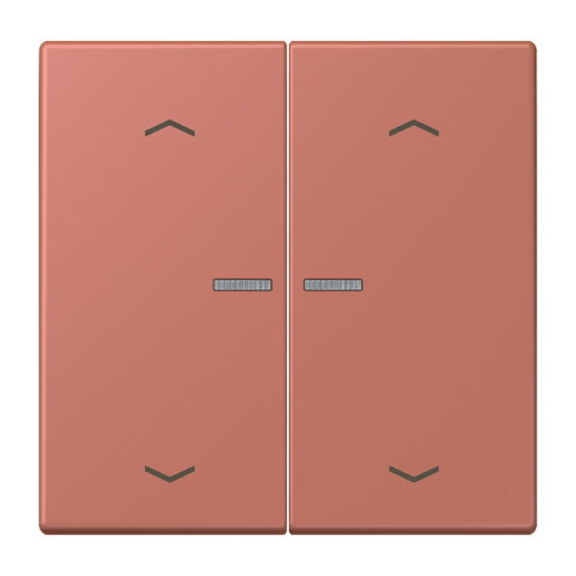 Jung HOME Taster 2fach, mit Pfeilsymbolen, Serie LS, terre sienne brique BTLC17102P236