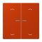 Jung HOME Taster 2fach, mit Pfeilsymbolen, Serie LS, rouge vermillon 59 BTLC17102P244
