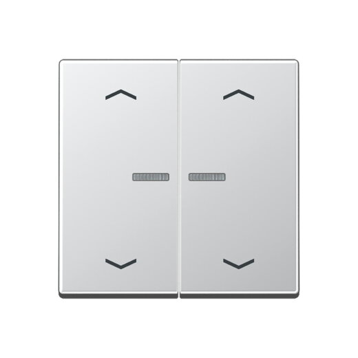 Jung HOME Taster 2fach, mit Pfeilsymbolen, Serie A, aluminium BTA17102PAL