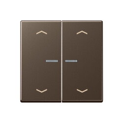 Jung HOME Taster 2fach, mit Pfeilsymbolen, Serie A, mokka...