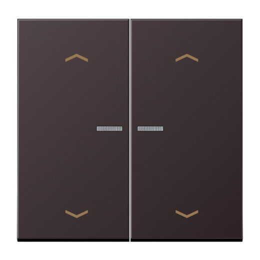 Jung HOME Taster 2fach, mit Pfeilsymbolen, Aluminium lackiert, Serie LS, dark (lackiertes Aluminium) BTAL17102PD