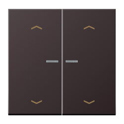 Jung HOME Taster 2fach, mit Pfeilsymbolen, Aluminium...