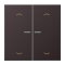 Jung HOME Taster 2fach, mit Pfeilsymbolen, Aluminium lackiert, Serie LS, dark (lackiertes Aluminium) BTAL17102PD