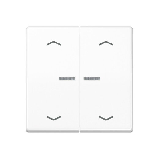Jung HOME Taster 2fach, mit Pfeilsymbolen, Duroplast, Serie AS, alpinweiß BTAS17102PWW