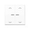 Jung HOME Taster 2fach, mit Pfeilsymbolen, Duroplast, Serie AS, alpinweiß BTAS17102PWW
