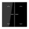 Jung HOME Taster 2fach, mit Pfeilsymbolen, Duroplast, Serie LS, schwarz BTLS17102PSW