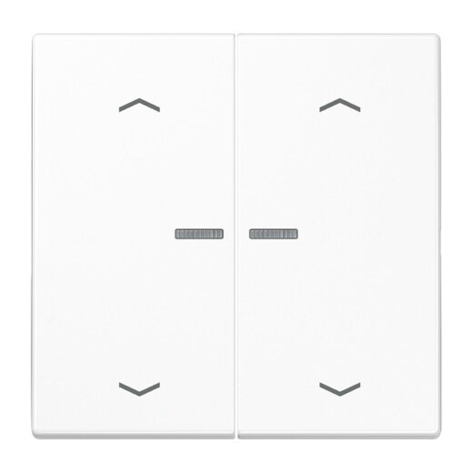 Jung HOME Taster 2fach, mit Pfeilsymbolen, Duroplast, Serie LS, alpinweiß BTLS17102PWW