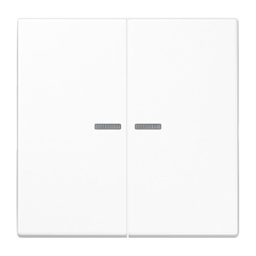 Jung Wippe mit Lichtleiter für Taster 2fach, Duroplast antimikrobiell, Serie LS, alpinweiß SPLS102KO5WW